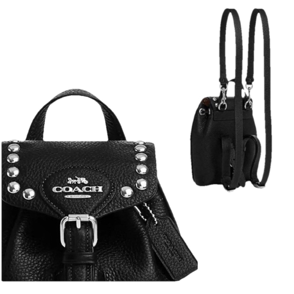 🖤Coach Amelia Leather Backpack with Rivets CMO41 🖤🦌 MSRP $450 - Picture 6 of 9